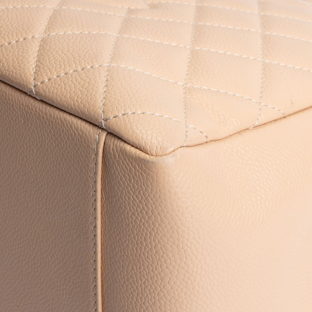 CHANEL Caviar Grand Shopping Tote -Beige