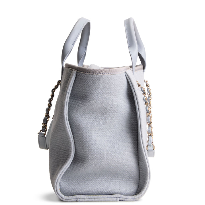 CHANEL Deauville Shoulder Bag w/ Pouch - Grey