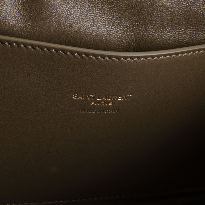 SAINT LAURENT Suede Leather Reversible Kate - Olive Green