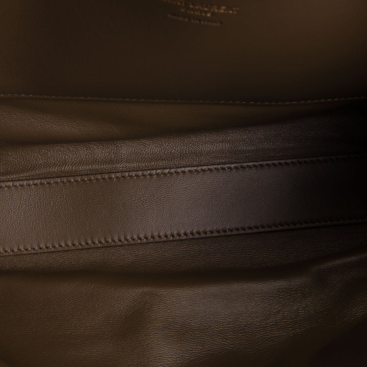 SAINT LAURENT Suede Leather Reversible Kate - Olive Green