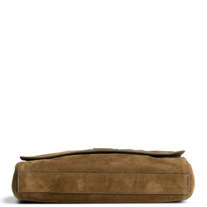 SAINT LAURENT Suede Leather Reversible Kate - Olive Green