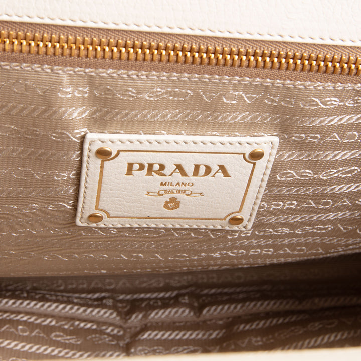 PRADA Vintage Raffia Eyelete Frame Handbag
