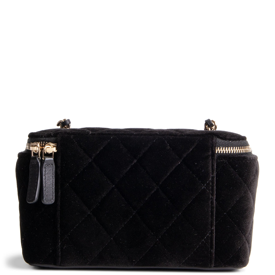 CHANEL Crushed Velvet Crystal Crush Vanity - Black