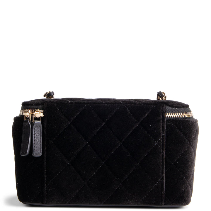 CHANEL Crushed Velvet Crystal Crush Vanity - Black