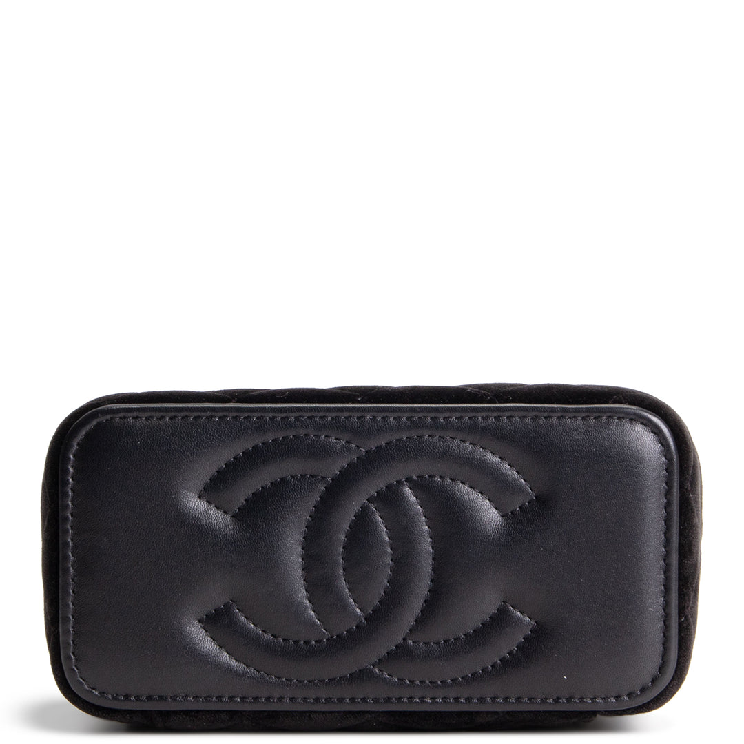 CHANEL Crushed Velvet Crystal Crush Vanity - Black