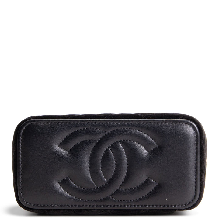 CHANEL Crushed Velvet Crystal Crush Vanity - Black