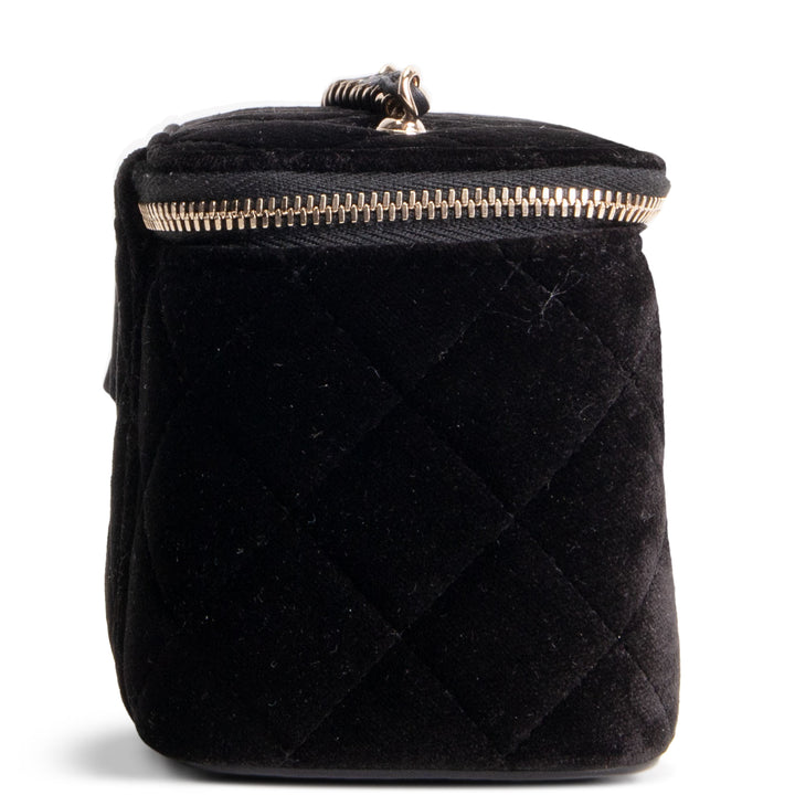 CHANEL Crushed Velvet Crystal Crush Vanity - Black