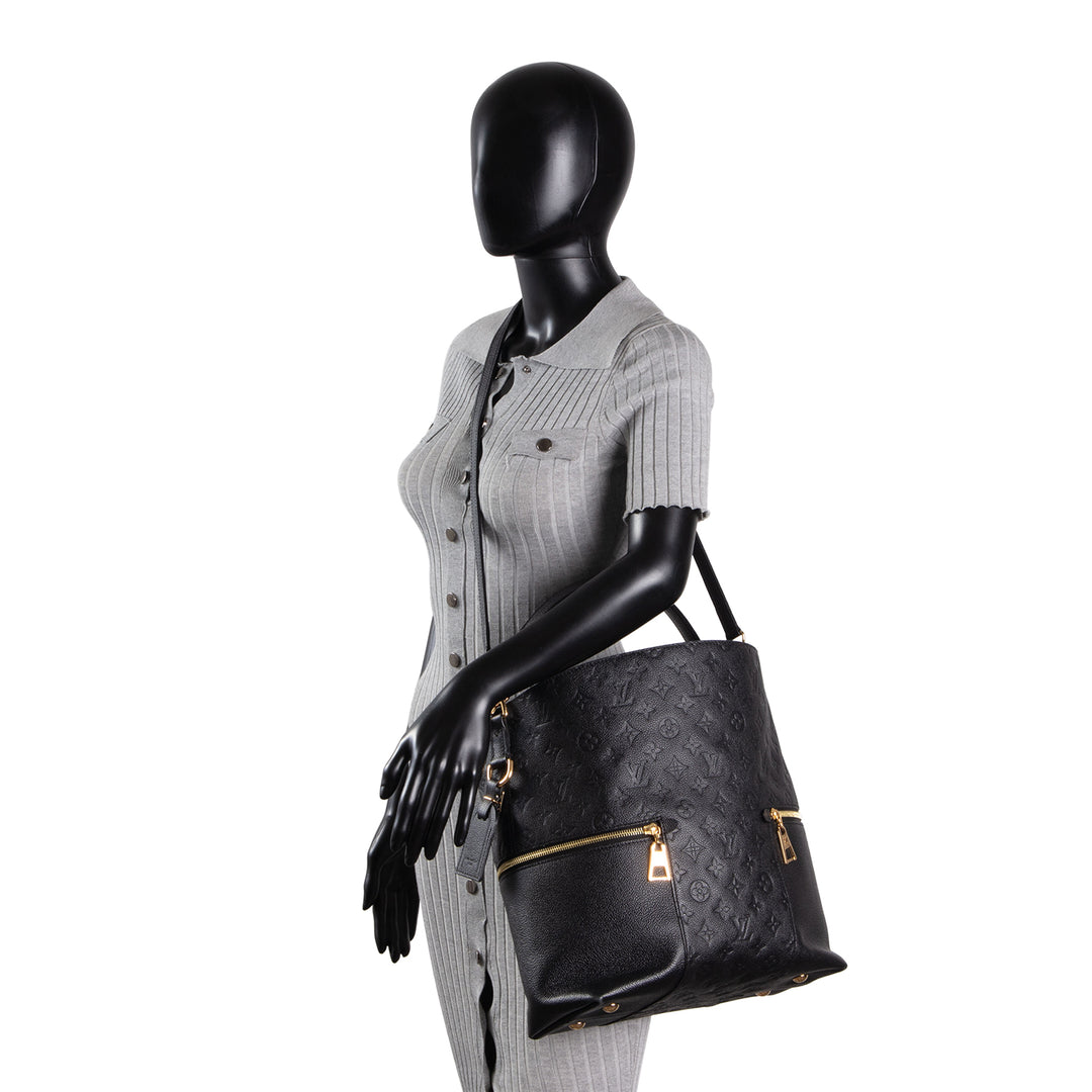 LOUIS VUITTON Monogram Empreinte Melie Hobo - Black