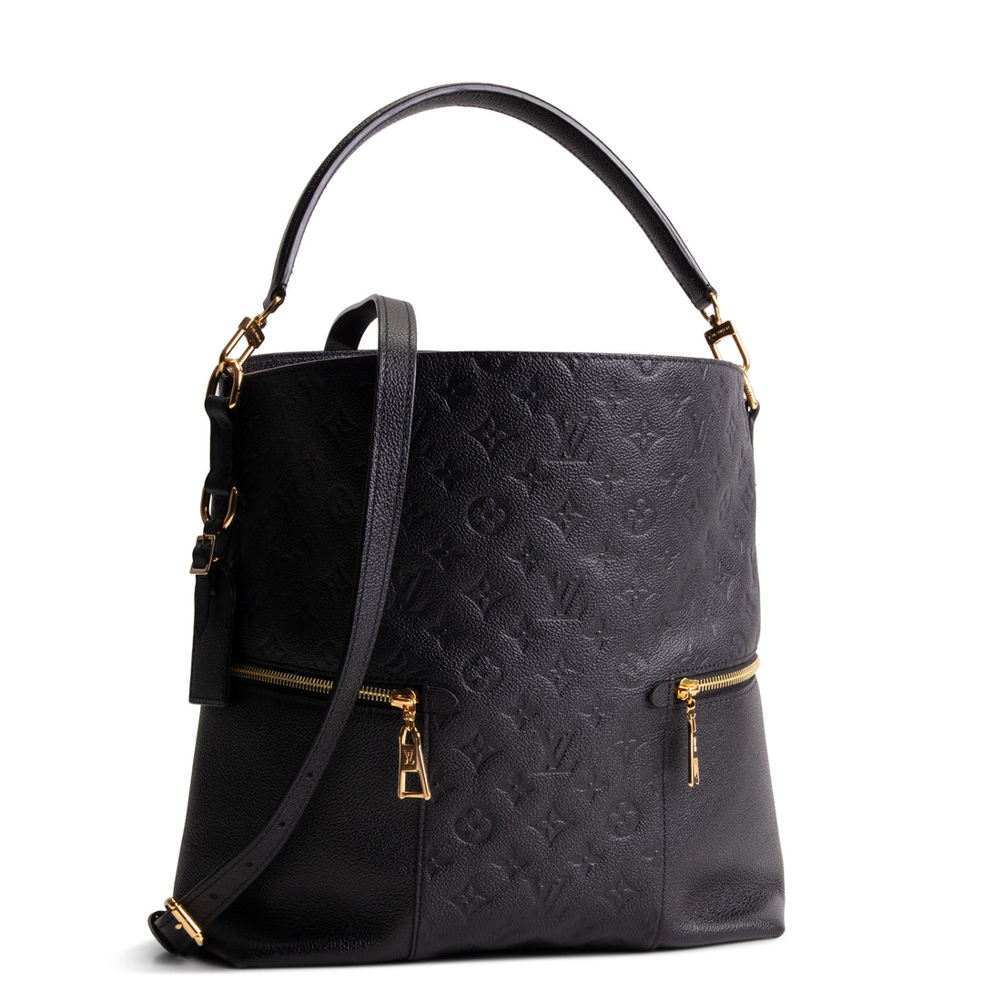 LOUIS VUITTON Monogram Empreinte Melie Hobo - Black