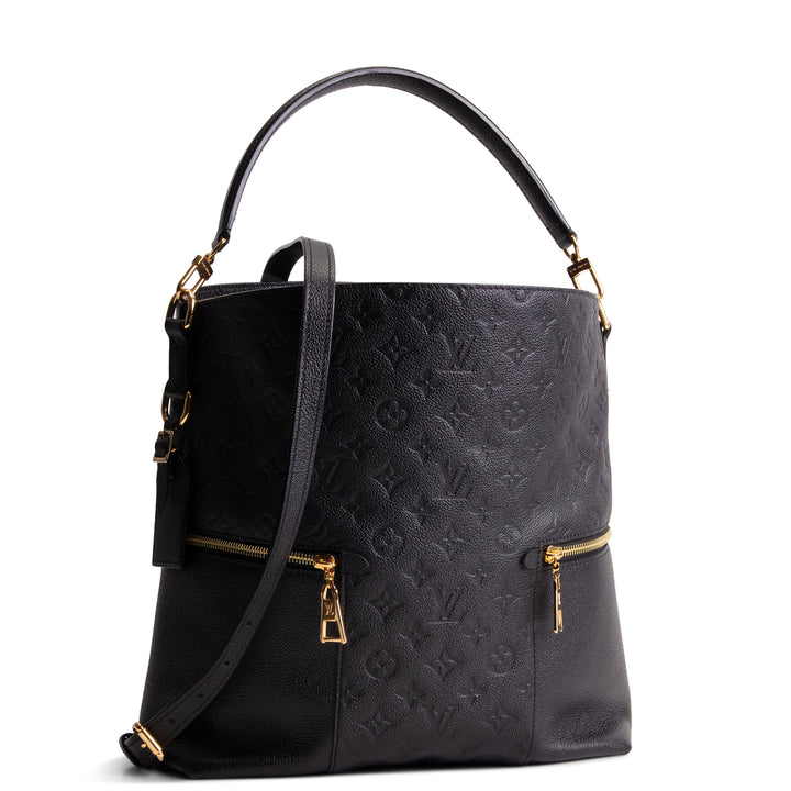 LOUIS VUITTON Monogram Empreinte Melie Hobo - Black