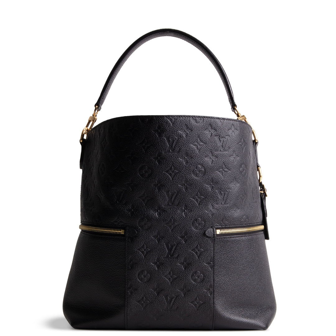LOUIS VUITTON Monogram Empreinte Melie Hobo - Black