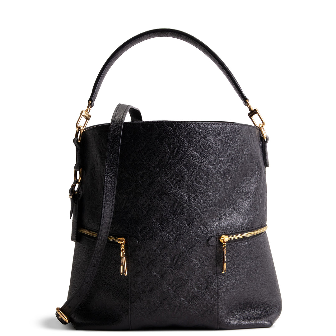 LOUIS VUITTON Monogram Empreinte Melie Hobo - Black
