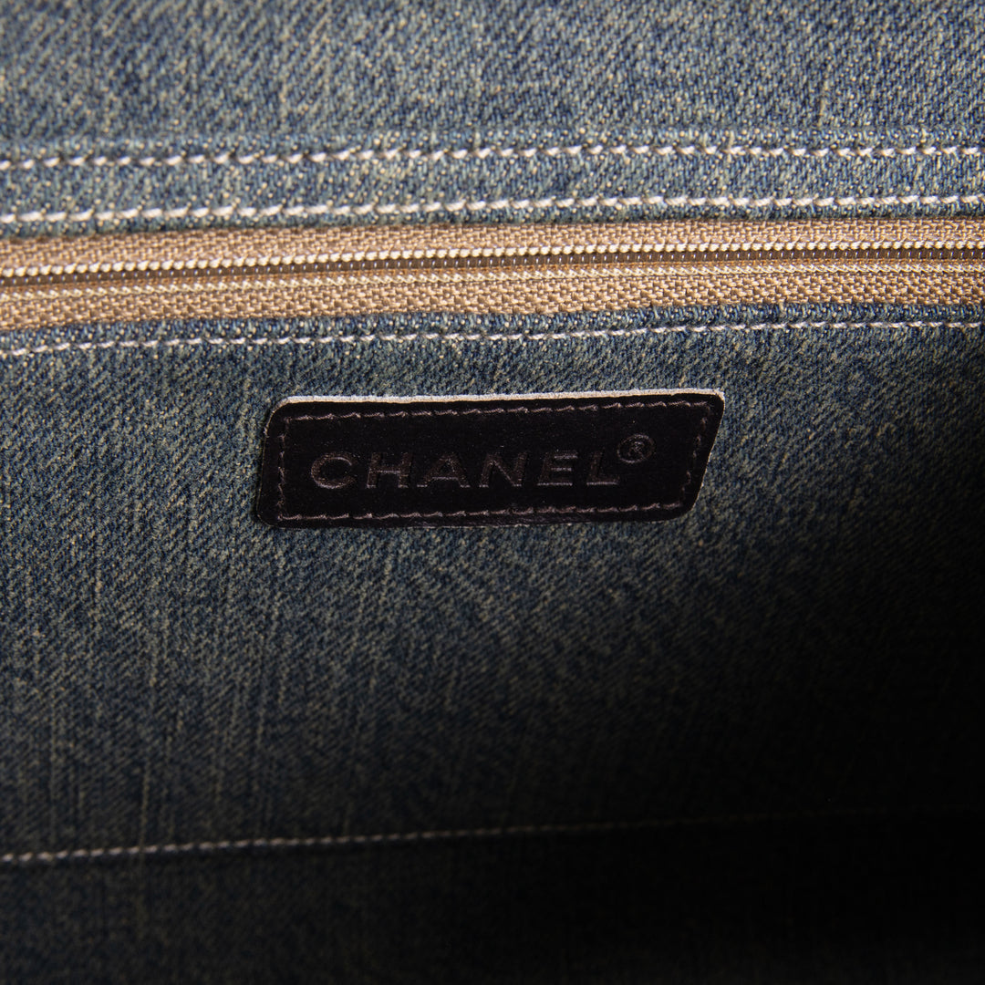CHANEL Vintage Chocolate Bar Denim Reissue Accordian Flap - Blue