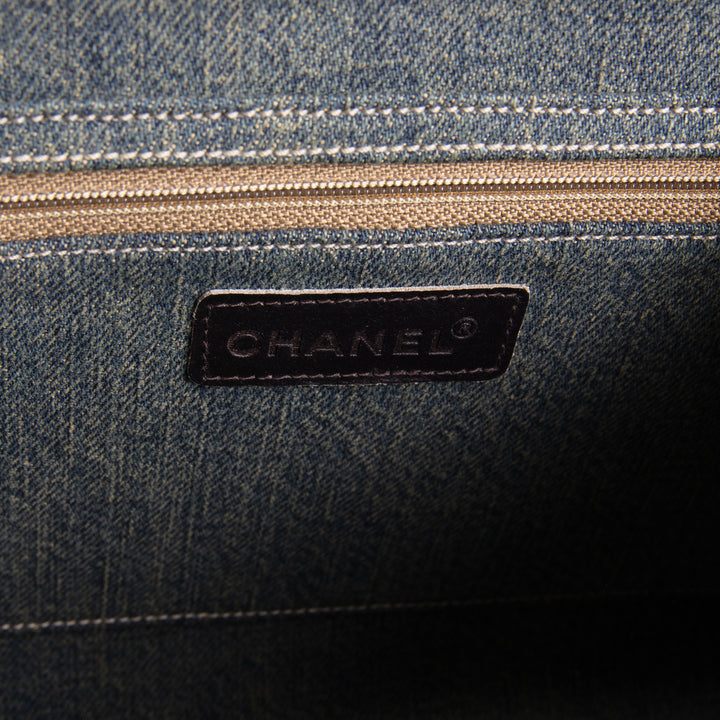 CHANEL Vintage Chocolate Bar Denim Reissue Accordian Flap - Blue