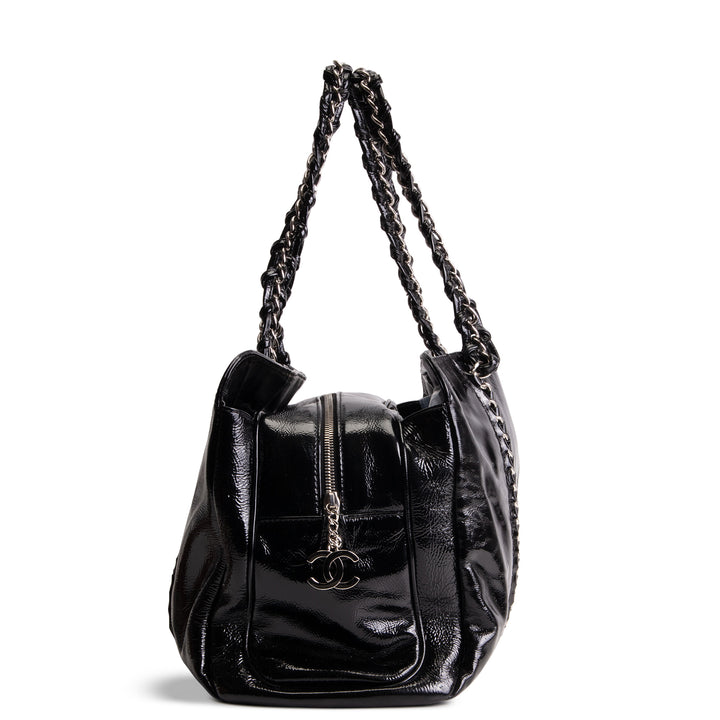 CHANEL Patent Luxe Ligne Tote - Black