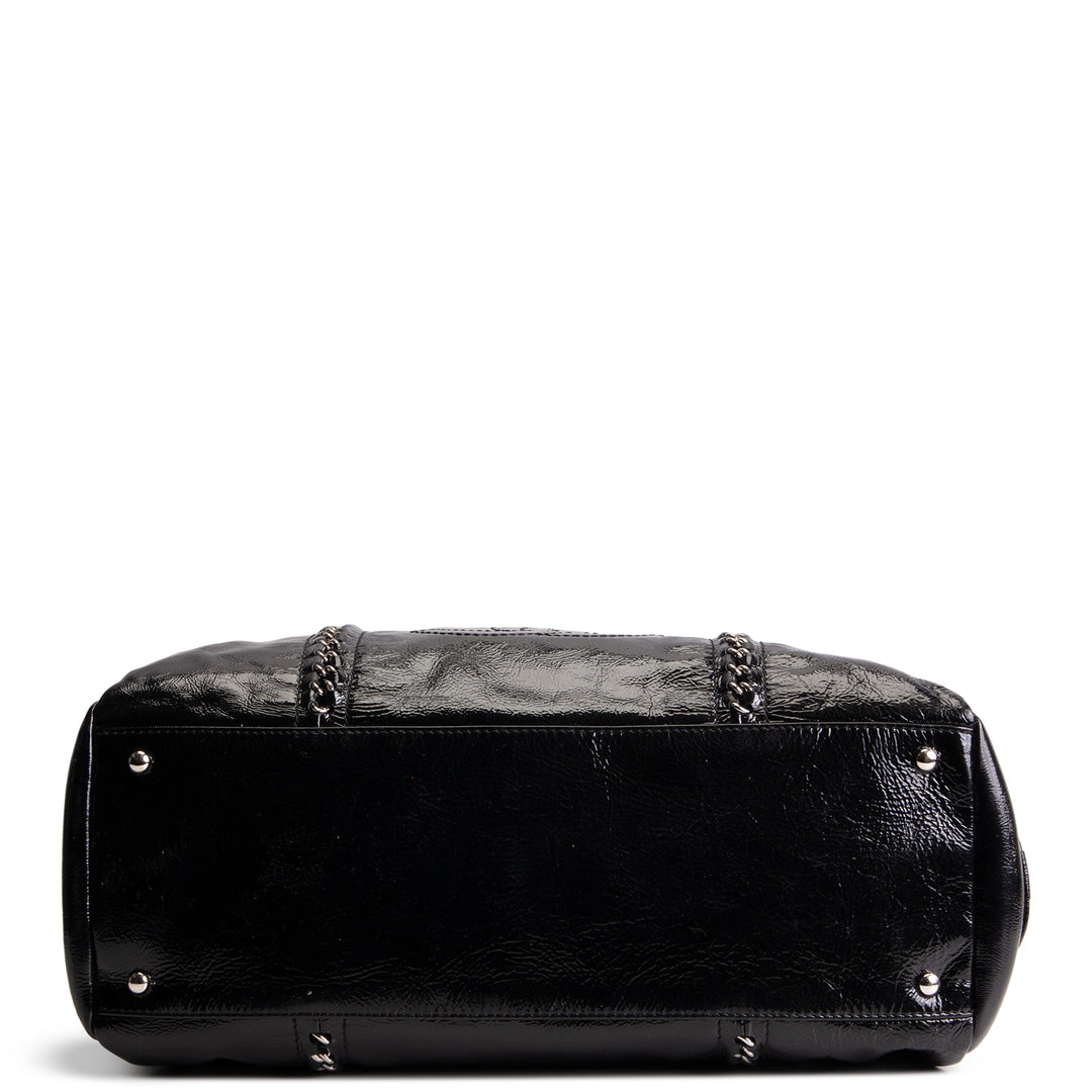 CHANEL Patent Luxe Ligne Tote - Black