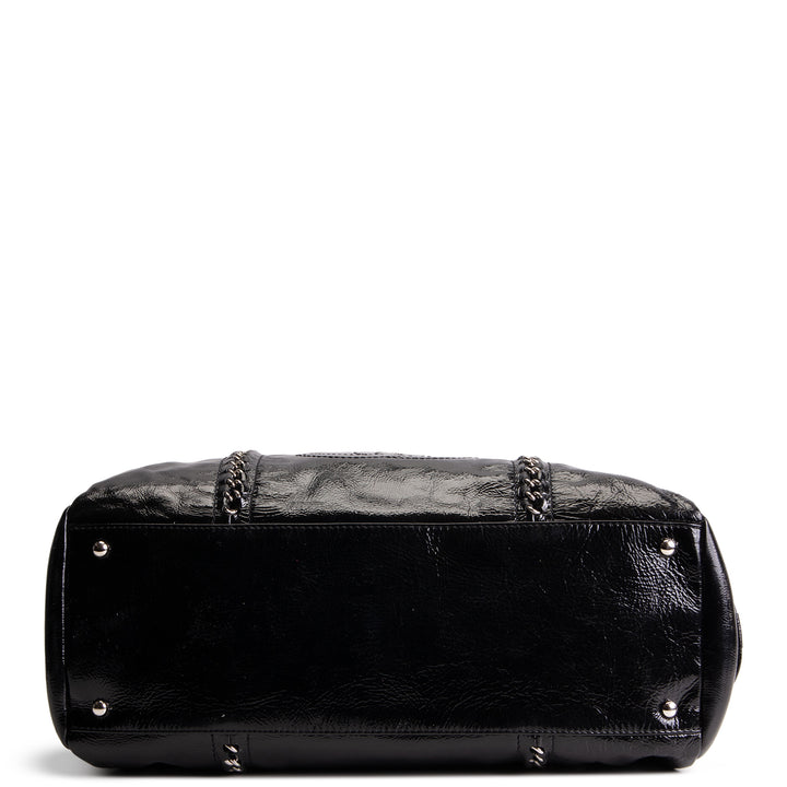 CHANEL Patent Luxe Ligne Tote - Black