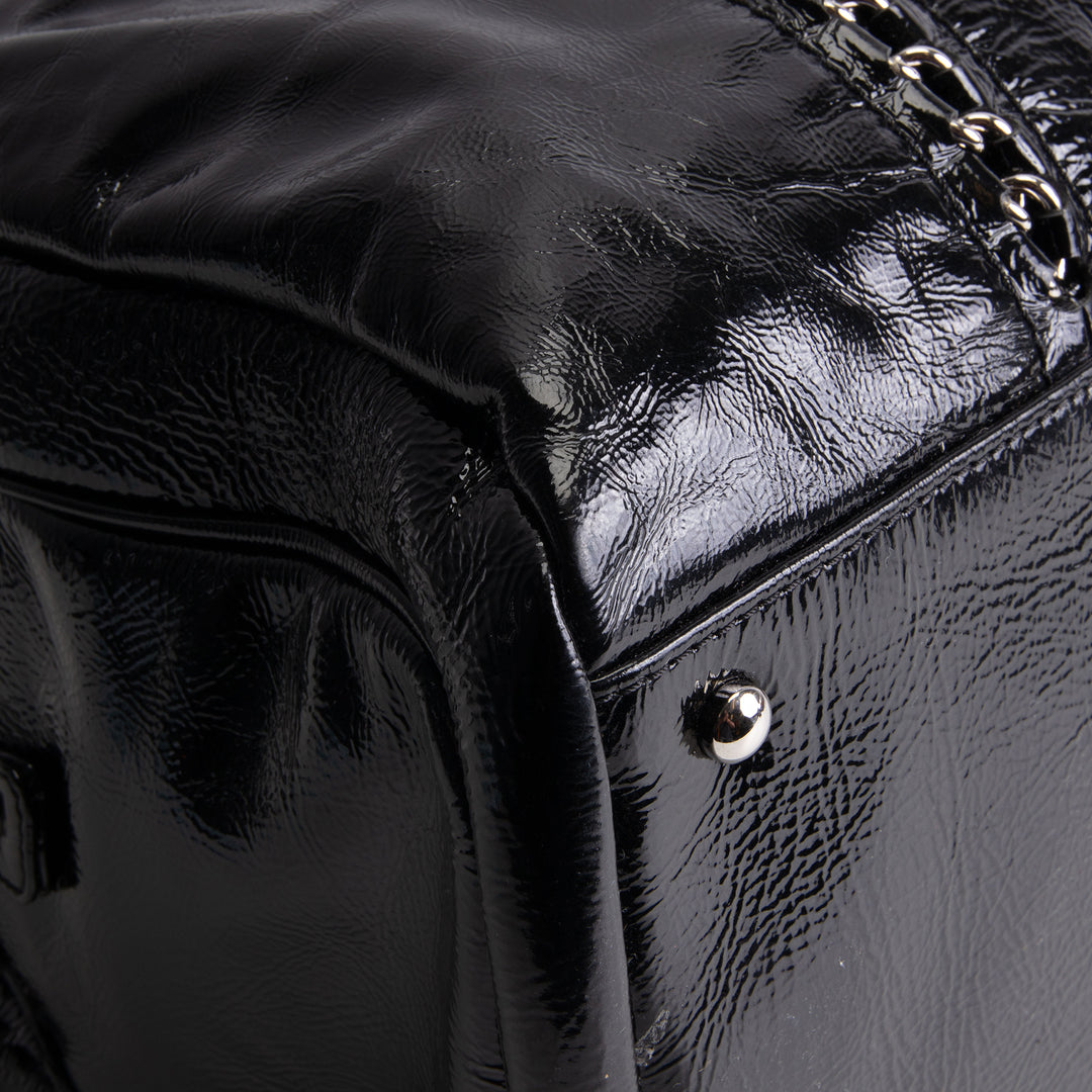 CHANEL Patent Luxe Ligne Tote - Black