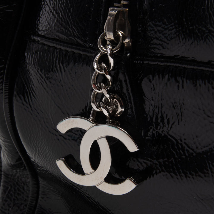 CHANEL Patent Luxe Ligne Tote - Black