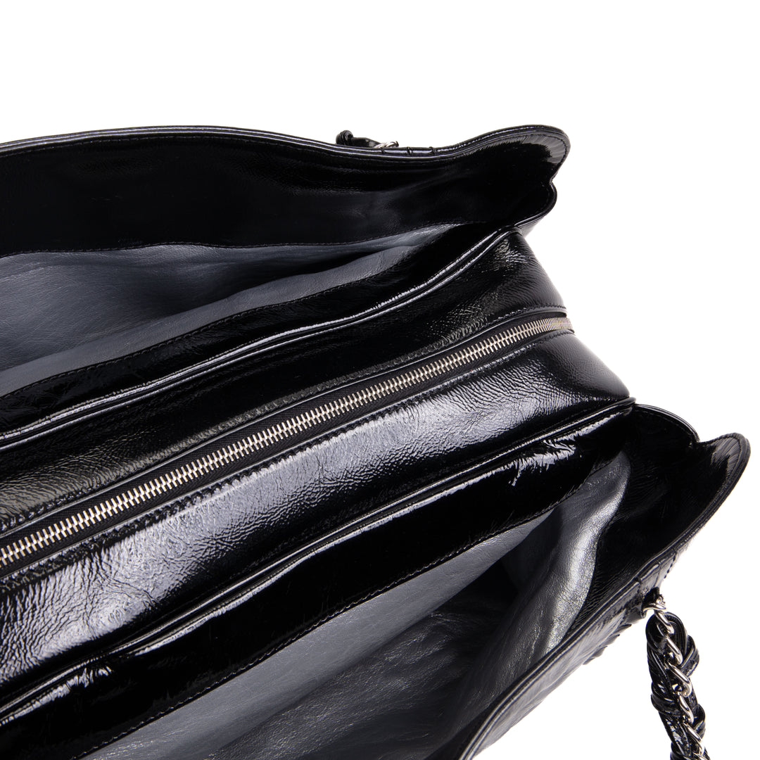 CHANEL Patent Luxe Ligne Tote - Black