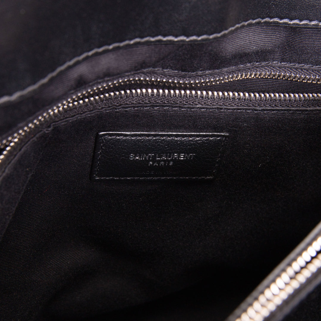 SAINT LAURENT Large Loulou Shoulder Bag - Black