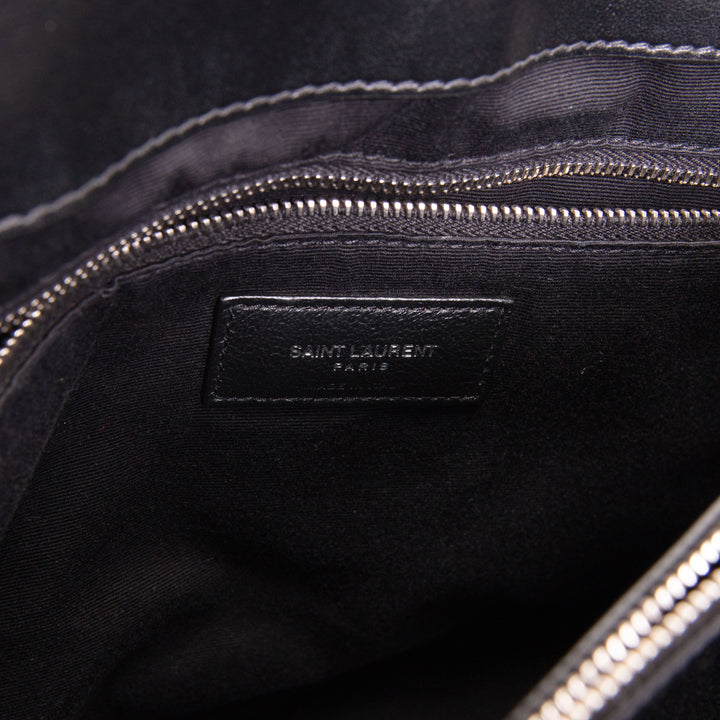SAINT LAURENT Large Loulou Shoulder Bag - Black
