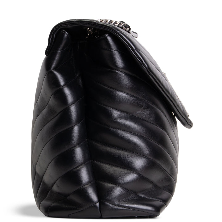 SAINT LAURENT Large Loulou Shoulder Bag - Black