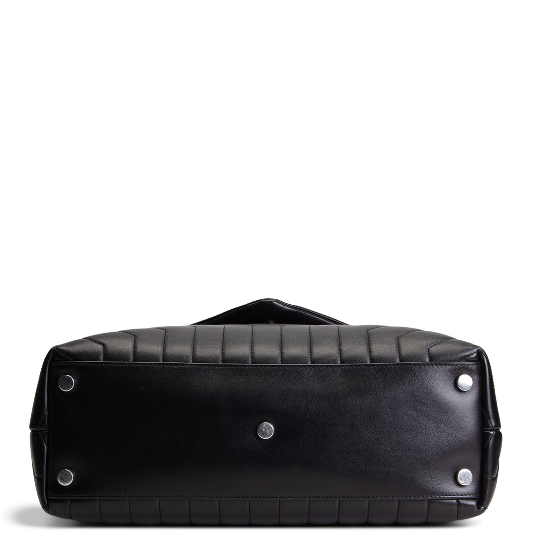 SAINT LAURENT Large Loulou Shoulder Bag - Black