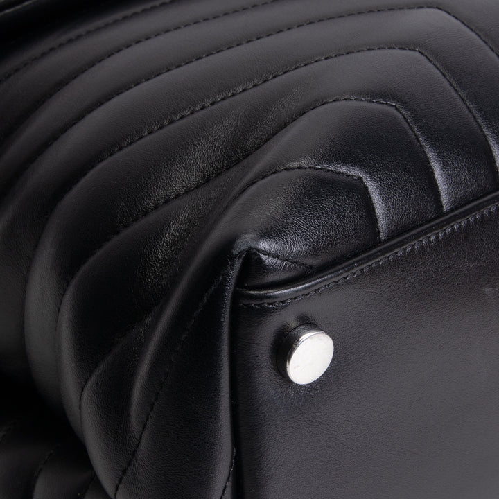 SAINT LAURENT Large Loulou Shoulder Bag - Black