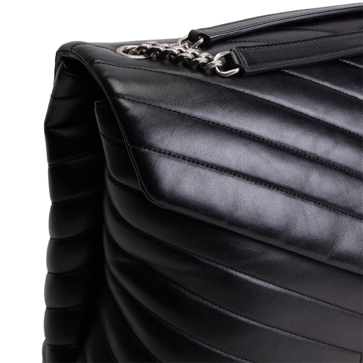 SAINT LAURENT Large Loulou Shoulder Bag - Black