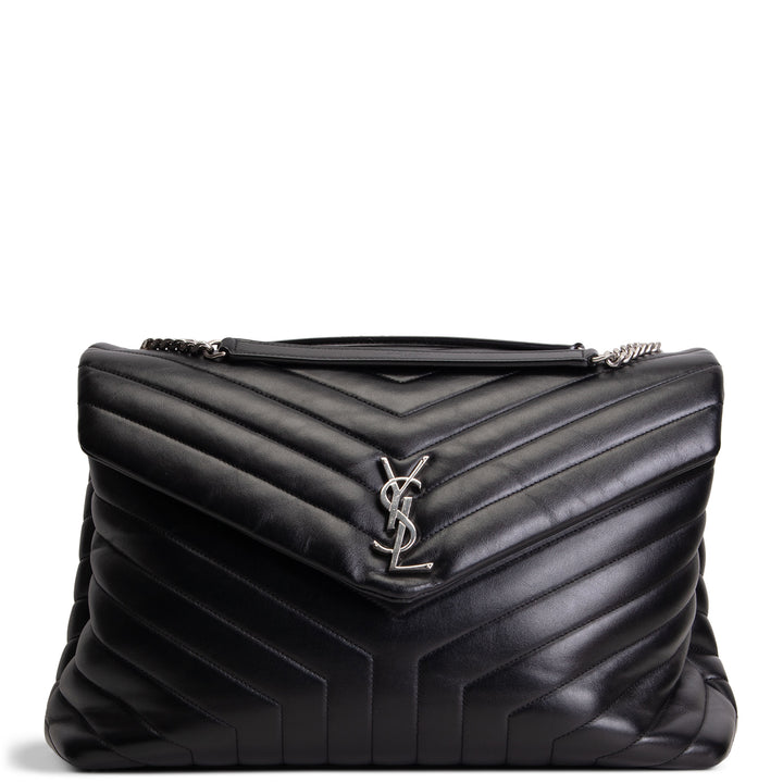 SAINT LAURENT Large Loulou Shoulder Bag - Black
