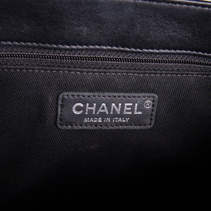CHANEL Coco Shine Medium Accordian Flap Bag - Black