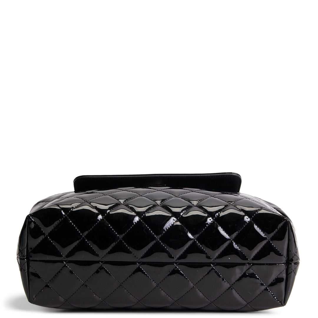 CHANEL Coco Shine Medium Accordian Flap Bag - Black