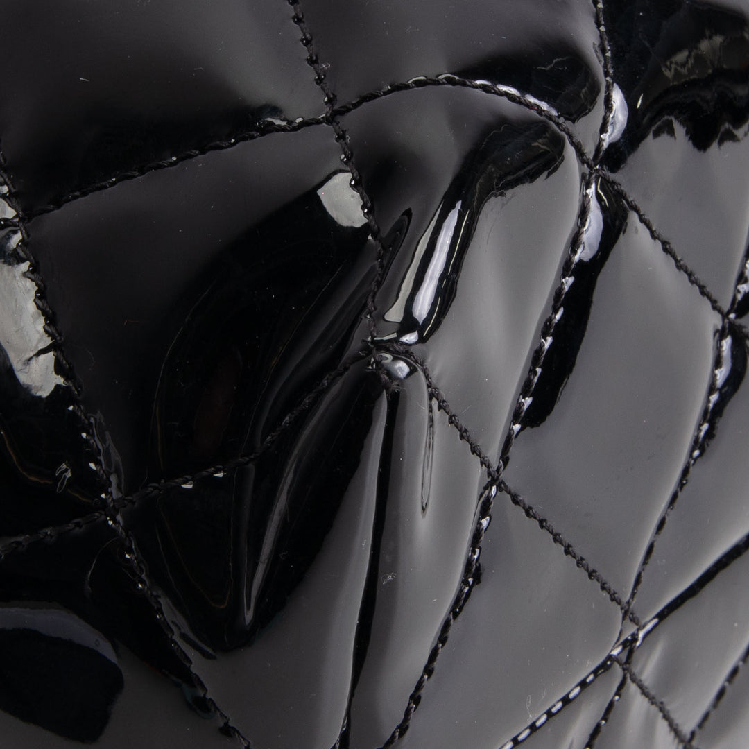 CHANEL Coco Shine Medium Accordian Flap Bag - Black