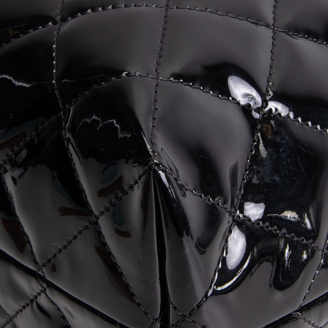 CHANEL Coco Shine Medium Accordian Flap Bag - Black