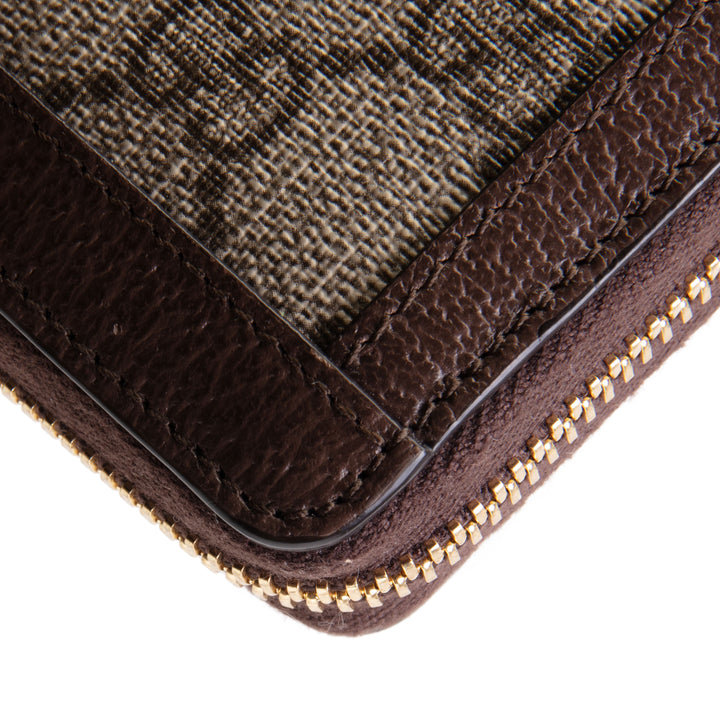 GUCCI GG Supreme Ophidia Zip Around Continental Wallet