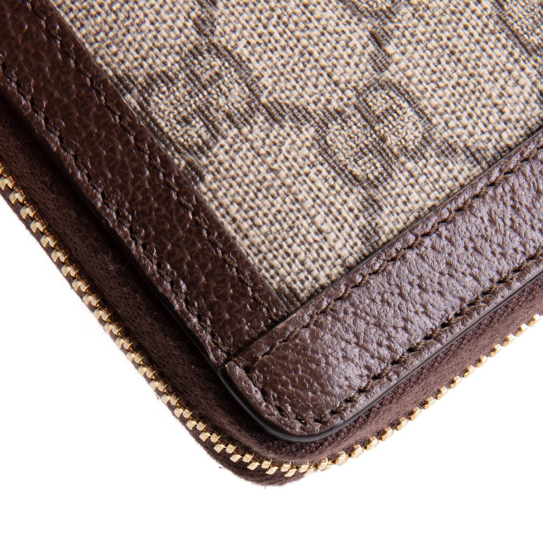 GUCCI GG Supreme Ophidia Zip Around Continental Wallet