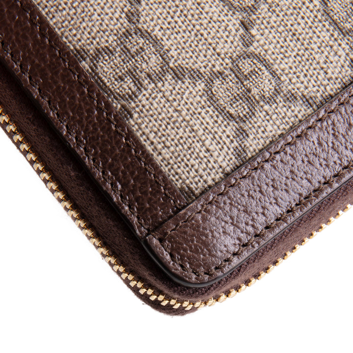 GUCCI GG Supreme Ophidia Zip Around Continental Wallet