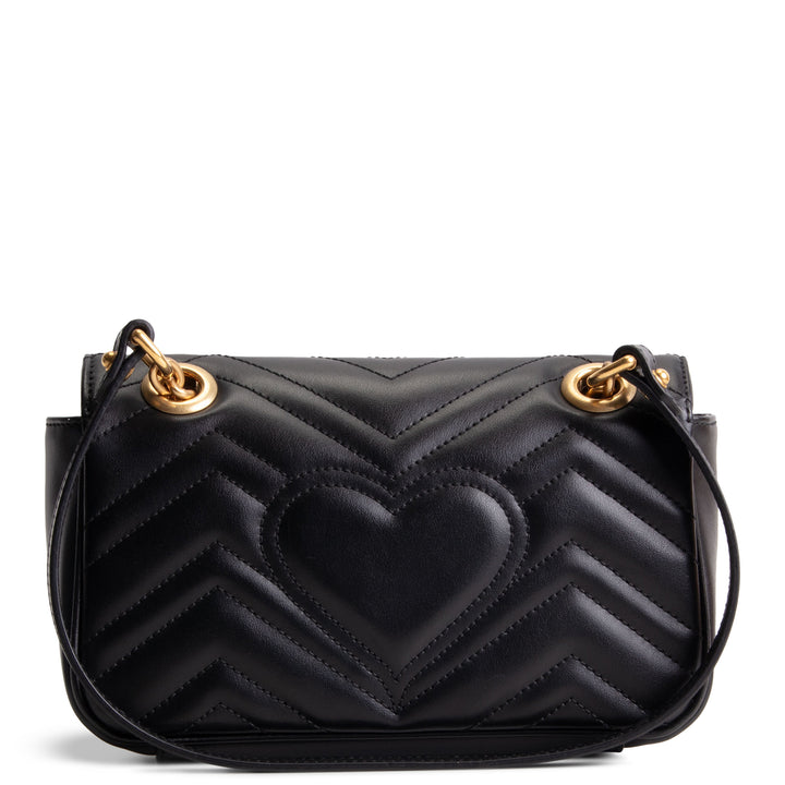 GUCCI Small GG Marmont Shoulder Bag - Black