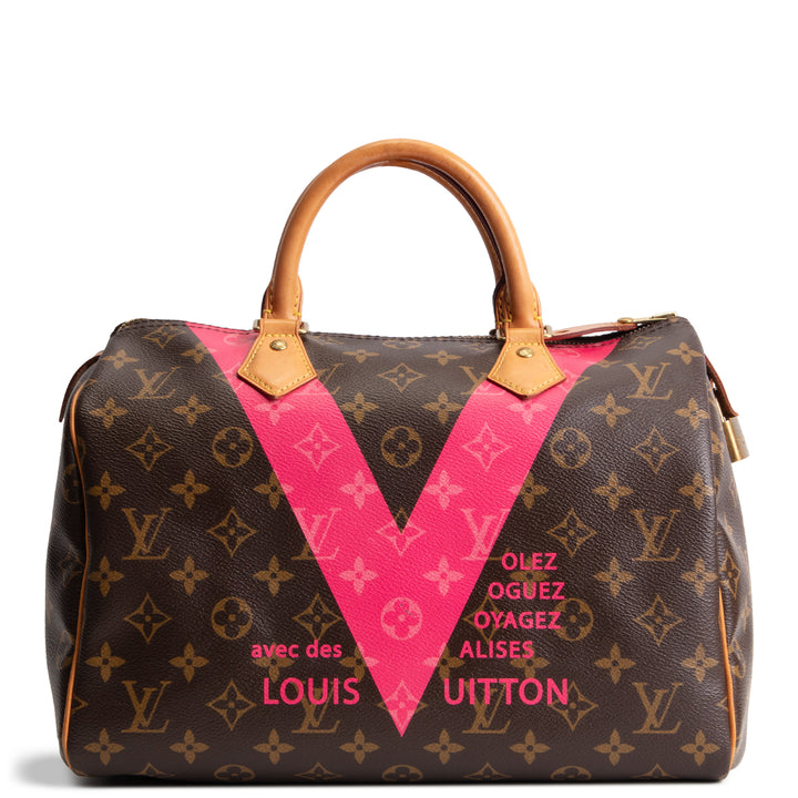 LOUIS VUITTON Monogram Limited Edition V Grenade Speedy 30