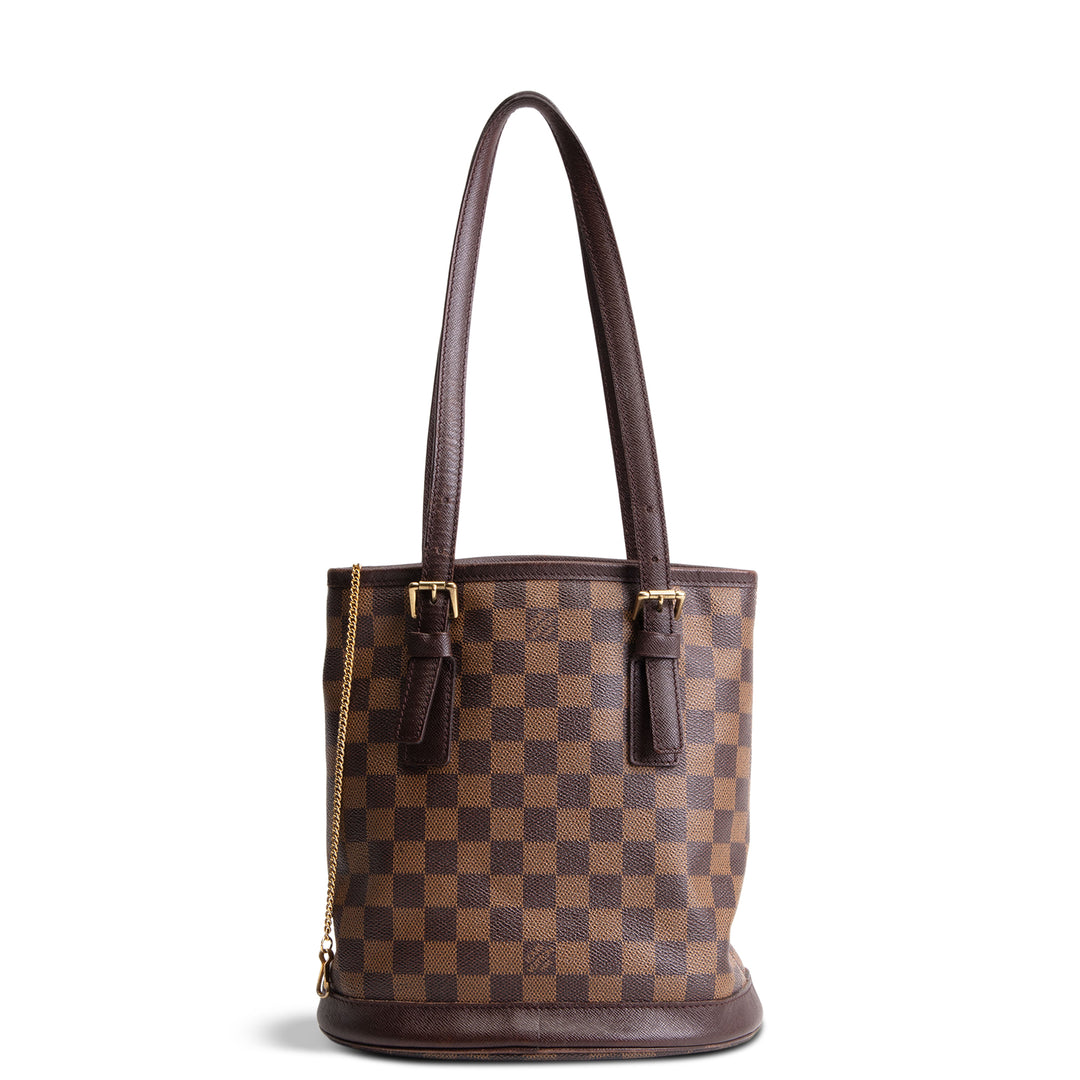LOUIS VUITTON Vintage Damier Ebene Marias Bucket w/ Pouch - OUTLET FINAL SALE