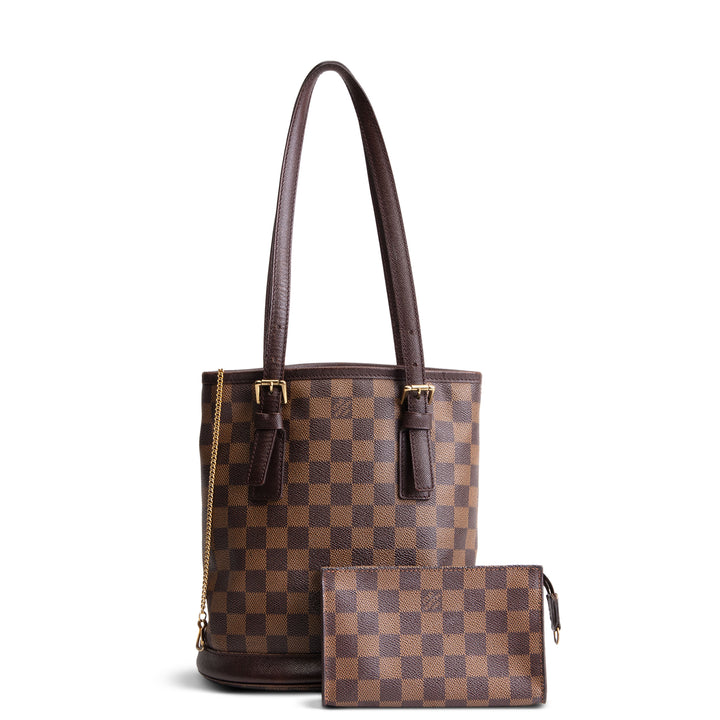LOUIS VUITTON Vintage Damier Ebene Marias Bucket w/ Pouch - OUTLET FINAL SALE