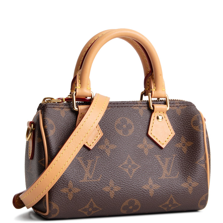 LOUIS VUITTON Monogram Nano Speedy Bandouliere