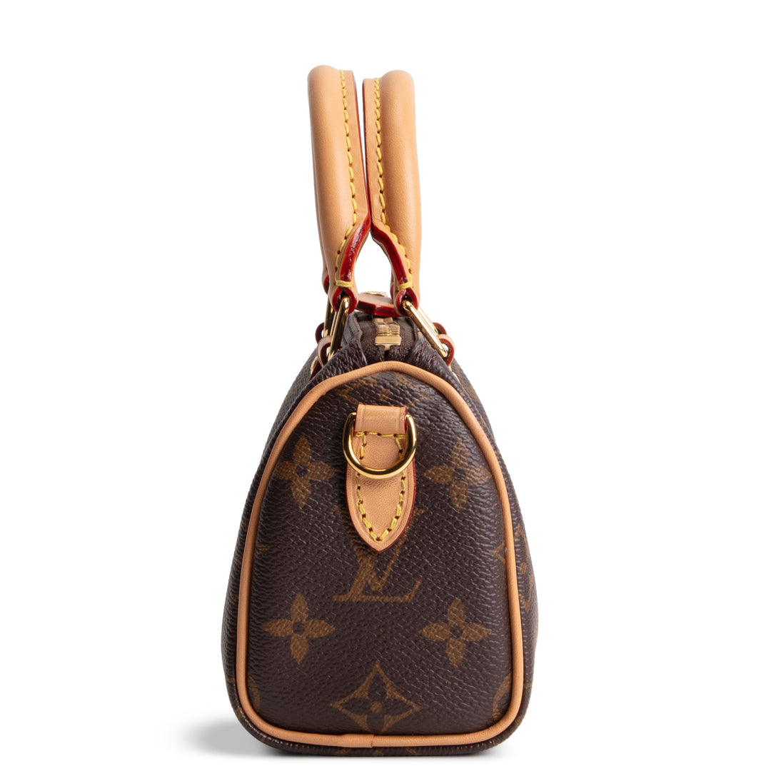 LOUIS VUITTON Monogram Nano Speedy Bandouliere