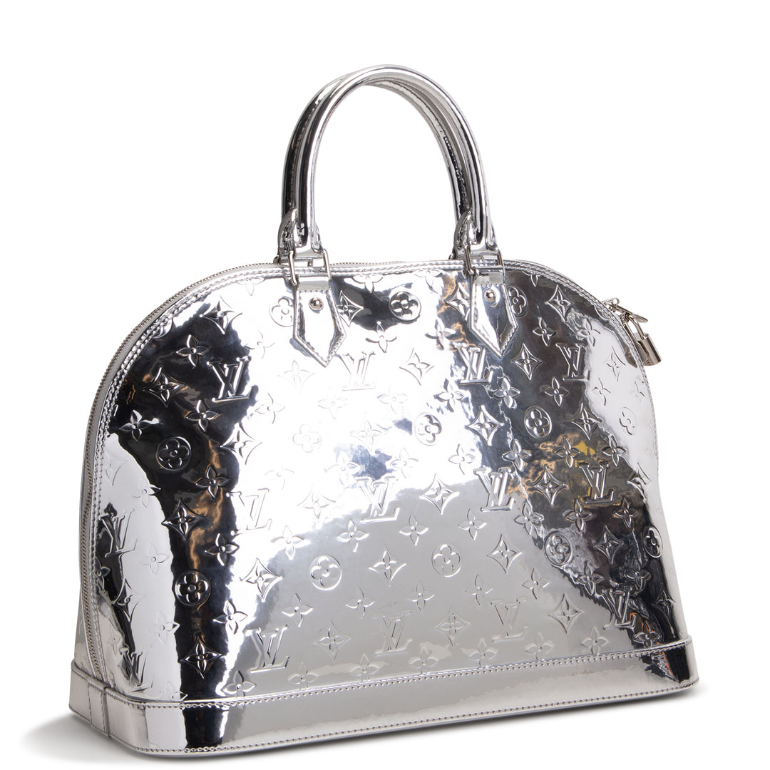 LOUIS VUITTON Monogram Vernis Miroir Alma GM - Silver