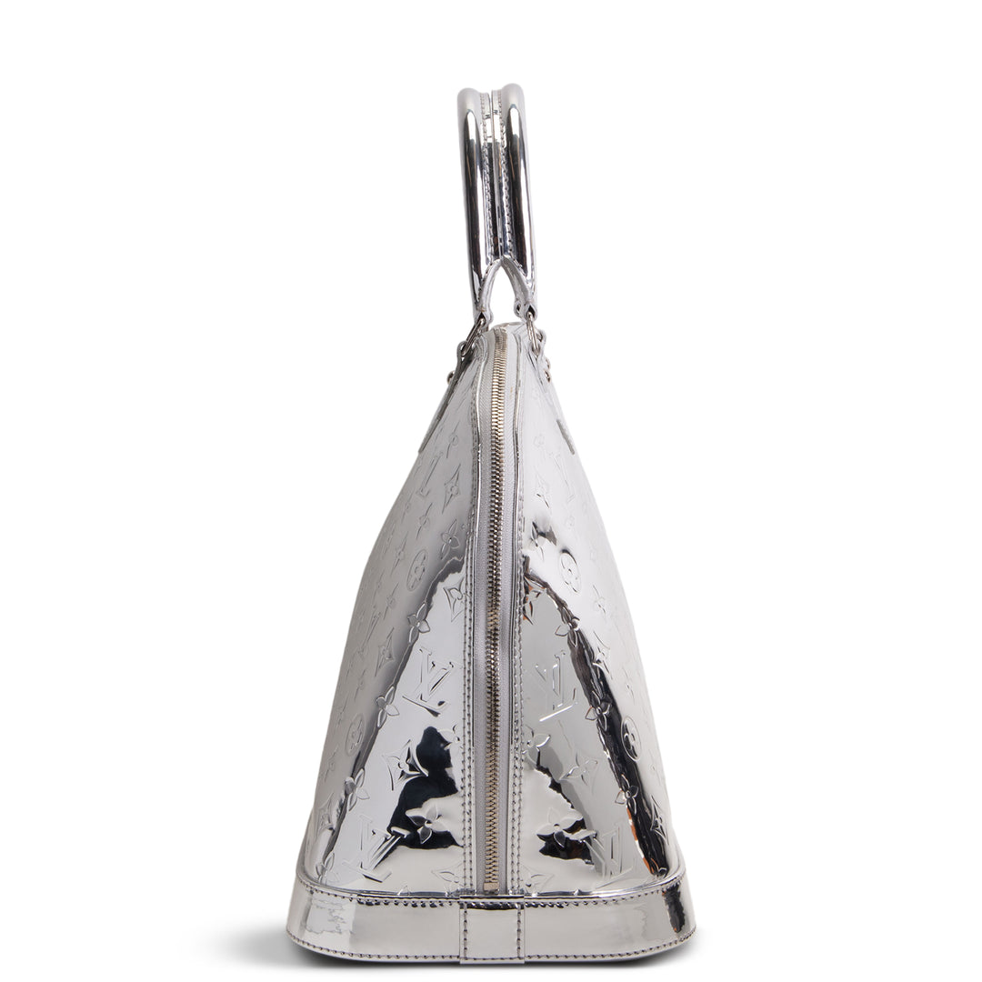 LOUIS VUITTON Monogram Vernis Miroir Alma GM - Silver
