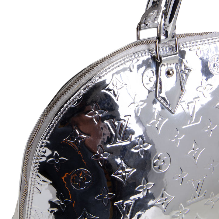 LOUIS VUITTON Monogram Vernis Miroir Alma GM - Silver