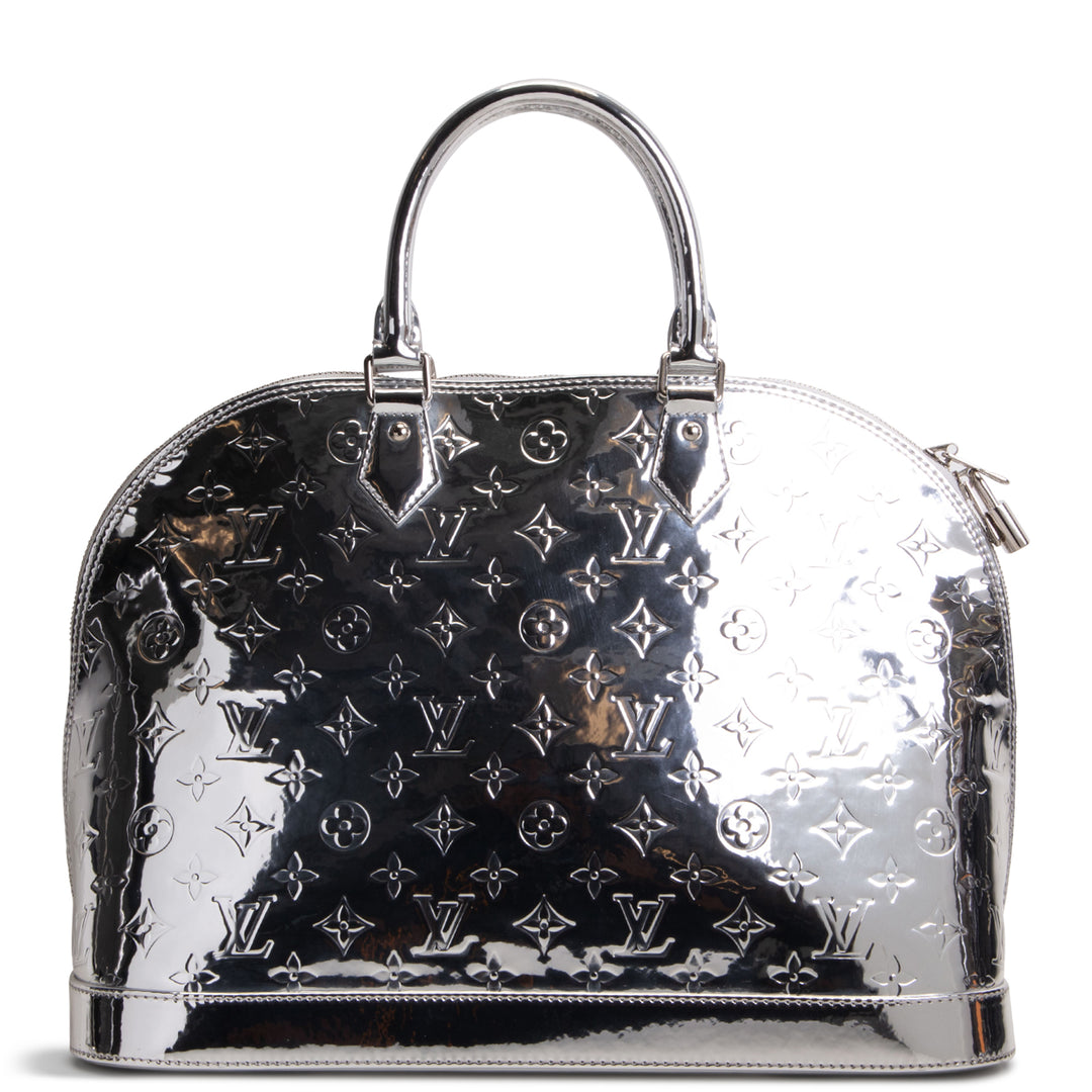 LOUIS VUITTON Monogram Vernis Miroir Alma GM - Silver