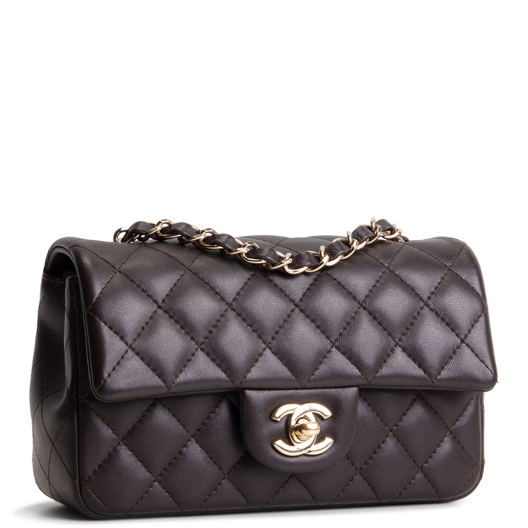 CHANEL Mini Rectangular Flap Bag - Chocolate Brown