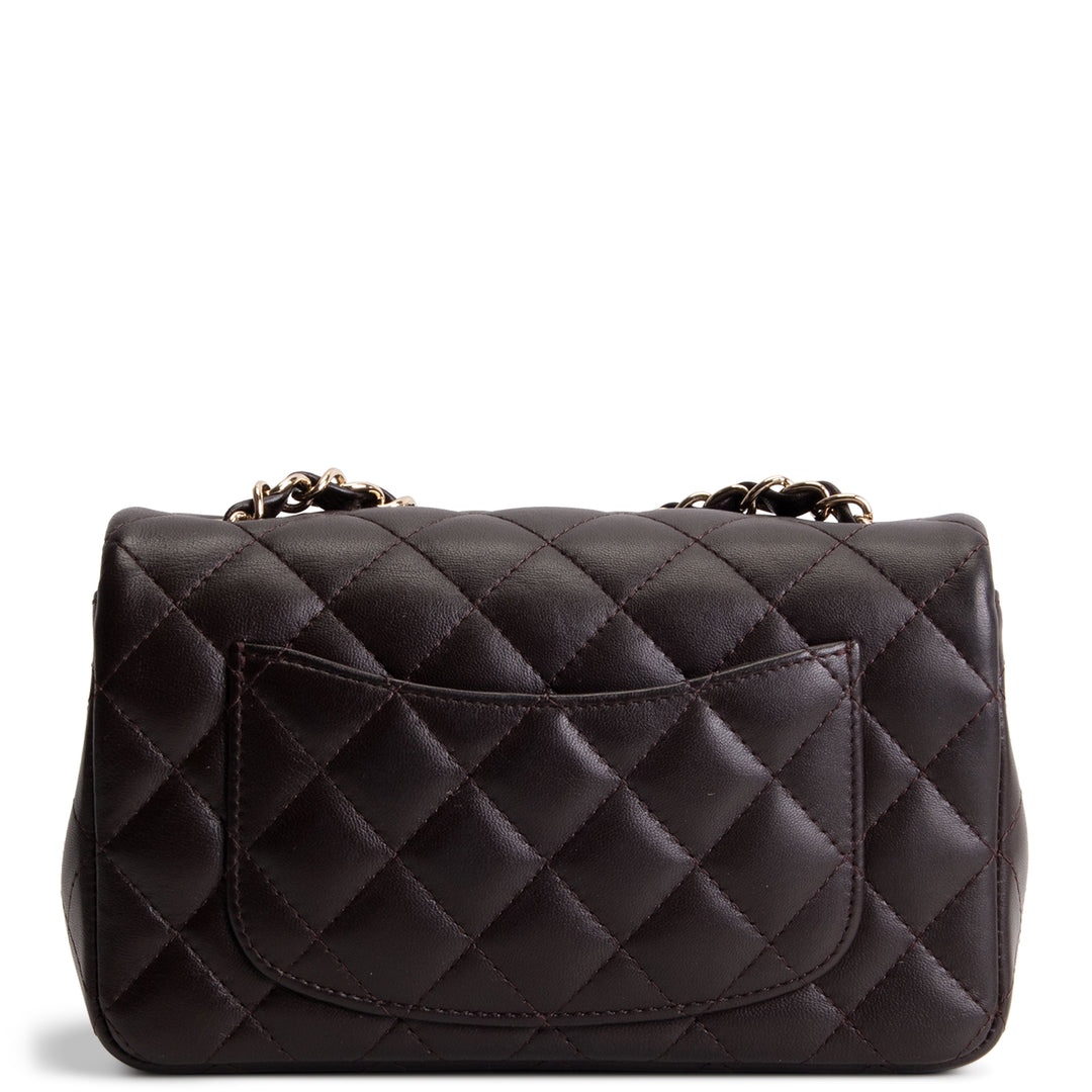 CHANEL Mini Rectangular Flap Bag - Chocolate Brown